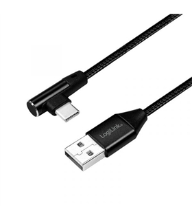 Cabo USB-A Macho / USB-C Macho 90º 1m - CU0138