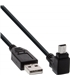 USB Type A male -Mini-USB male 5Pin angled 90°, black, 0.5m - MX34105