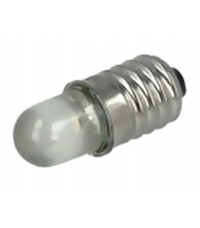 Lâmpada miniatura LED E10 3000Kbranco quente - 3-12V - MX3063610