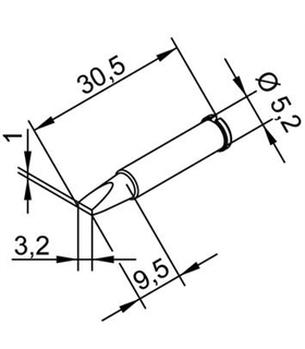 Ponta 3.2mm para ERSA I-Tool - 0102CDLF32/SB