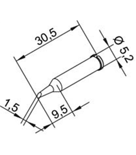 Ponta 1.5mm para ERSA I-Tool - 0102ADLF15/SB