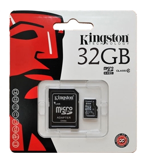 Cartão micro SDHC CARD 32Gb Kingston Class 10 - SD32GBK