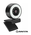 Webcam 1920x1080 C/ Microfone E Luz LED MANTA