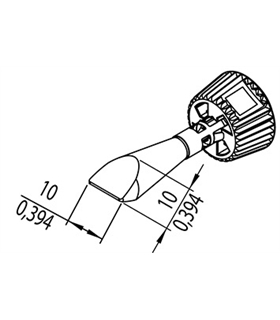 0142CDLF10/SB - Ponta para Ferro 1.0mm - 0142CDLF10/SB