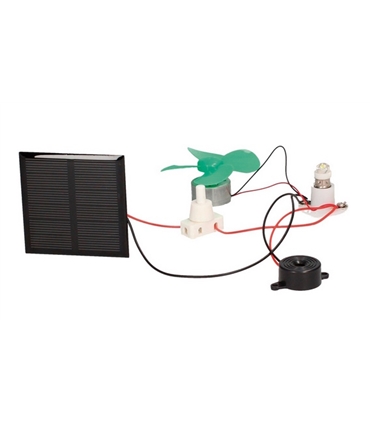 Kit Escolar de Eletrónica Solar c/ Motor DC + Lâmpada LED - MX0953183